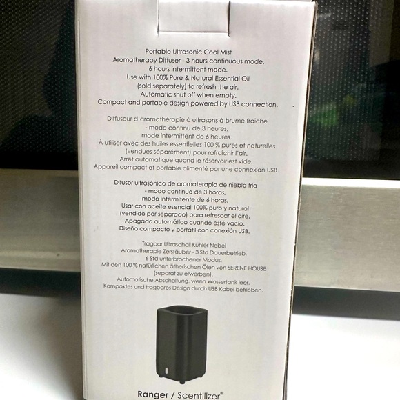 Serene Home Black Portable Ultrasonic Aroma Diffuser - Picture 2 of 6